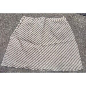Vintage Women’s French Express White Striped Skirt Size: 7/8